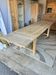 Farm table with extensions in solid oak