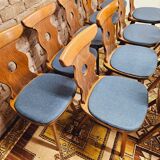 Set of 12 bistrot chairs 70' vintage
