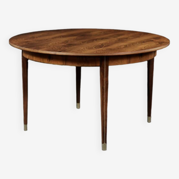 Table de salle à manger pliante ronde vintage en palissandre par agner christoffersen, danemark