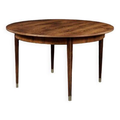 Table de salle à manger pliante ronde vintage en palissandre par agner christoffersen, danemark