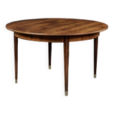 Vintage round folding dining table in rosewood by Agner Christoffersen, Denmark.