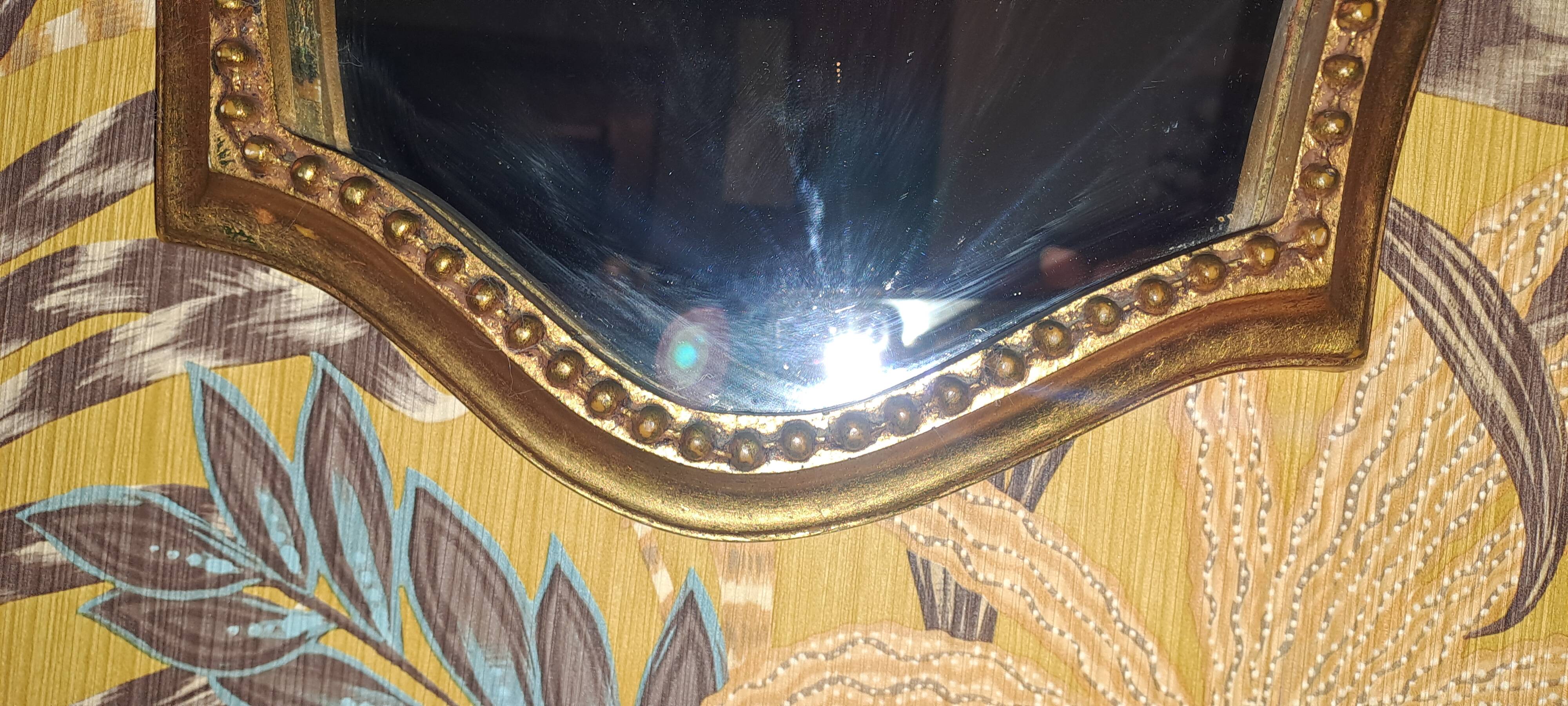 Gilded Mirror XX France Vintage Decoration Classic Gilded Wooden Frame