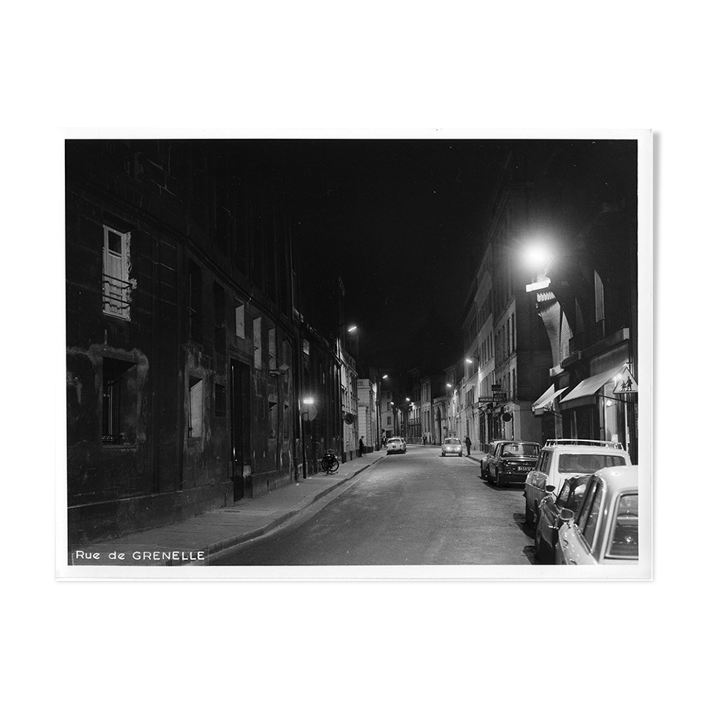 Vintage photography Paris in 1965, rue de Grenelle