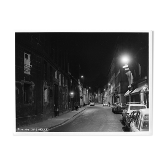 Vintage photography Paris in 1965, rue de Grenelle