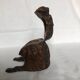 Carved wood inkwell Swiss dog