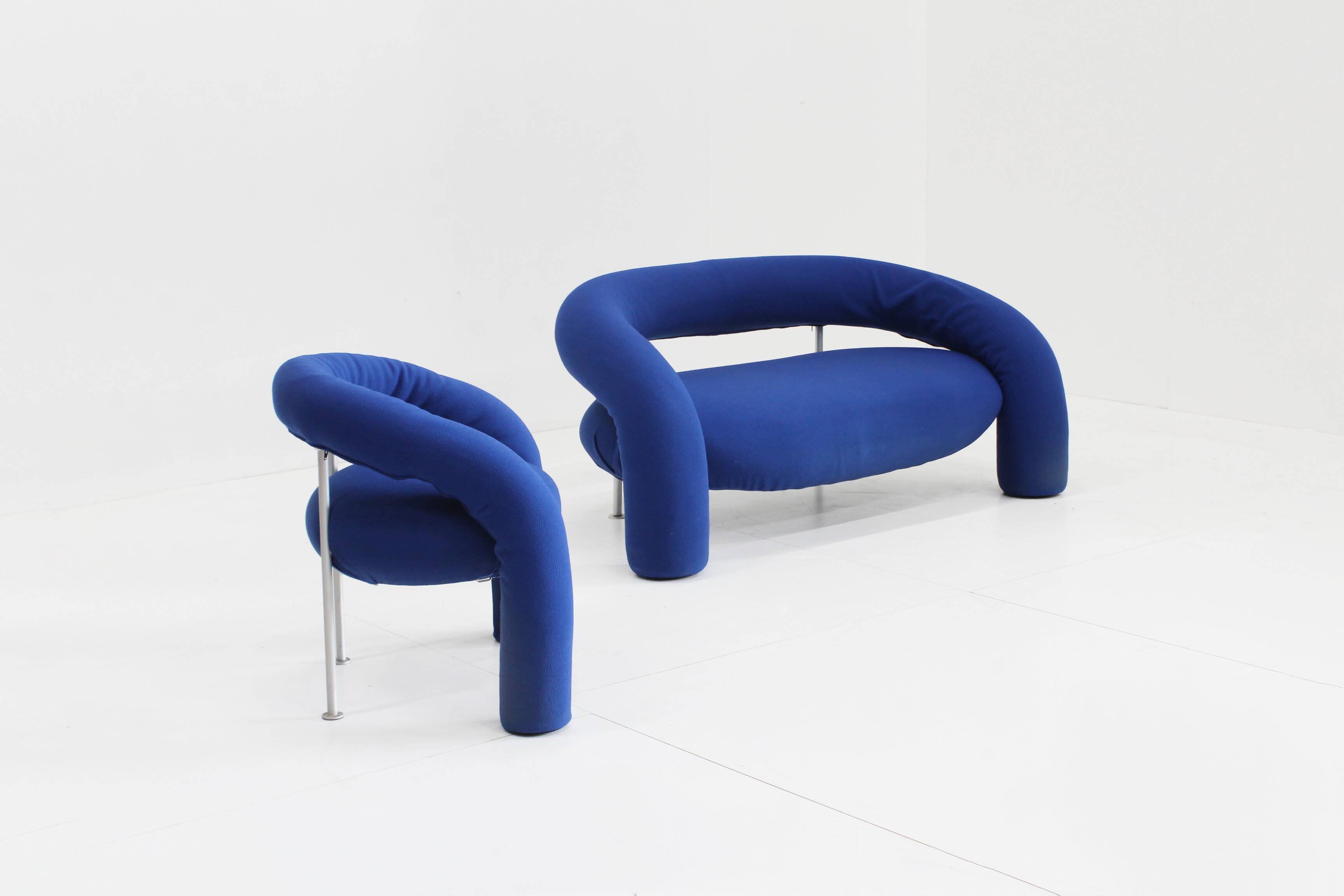 Sculptural Tube Sofa and armchair by Anna & Carlo Bartoli for Rossi di Albizzate