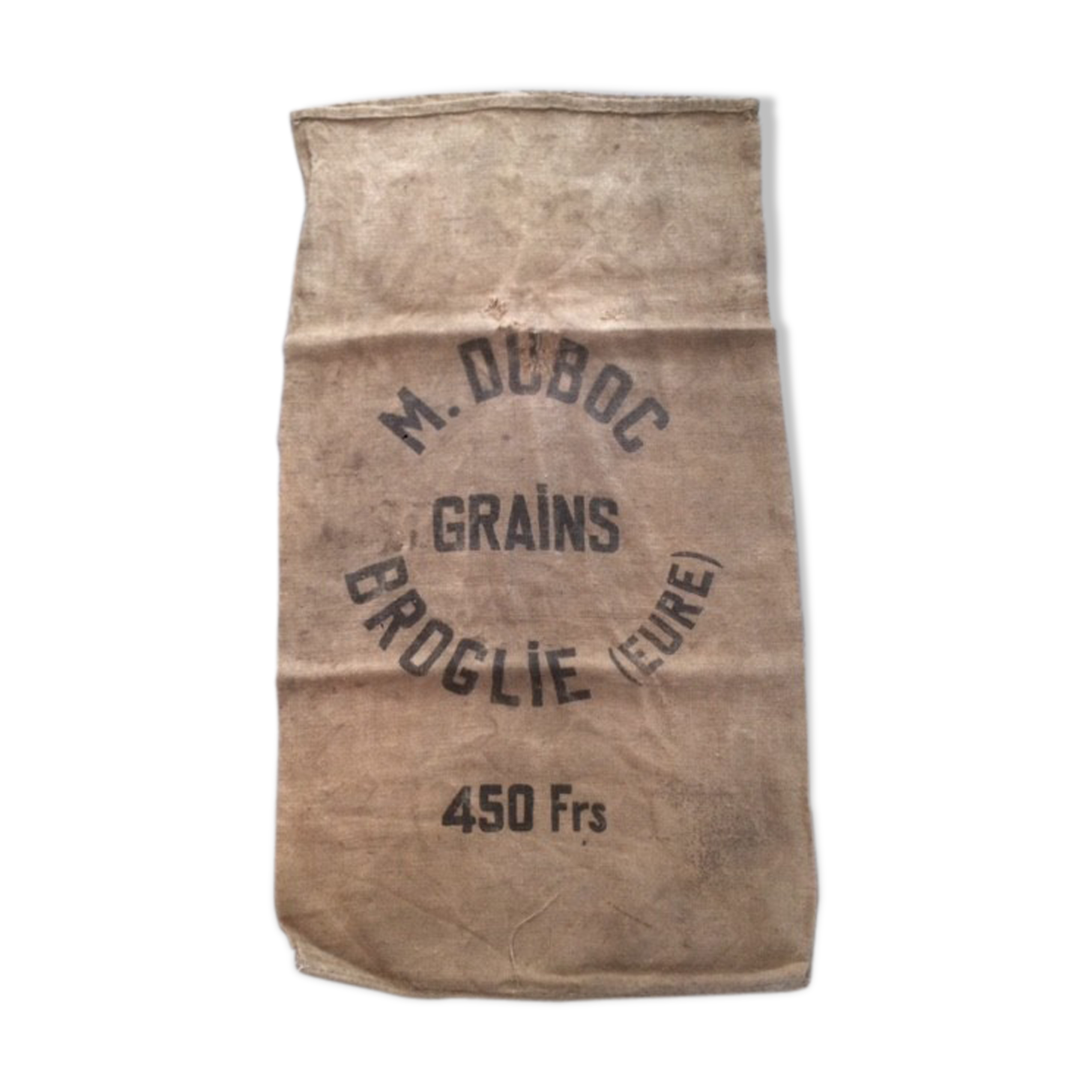Burlap bag "grains Mr. Dubroc Broglie Eure"
