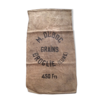 Burlap bag "grains Mr. Dubroc Broglie Eure"