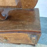 Art deco bedside table, black marble