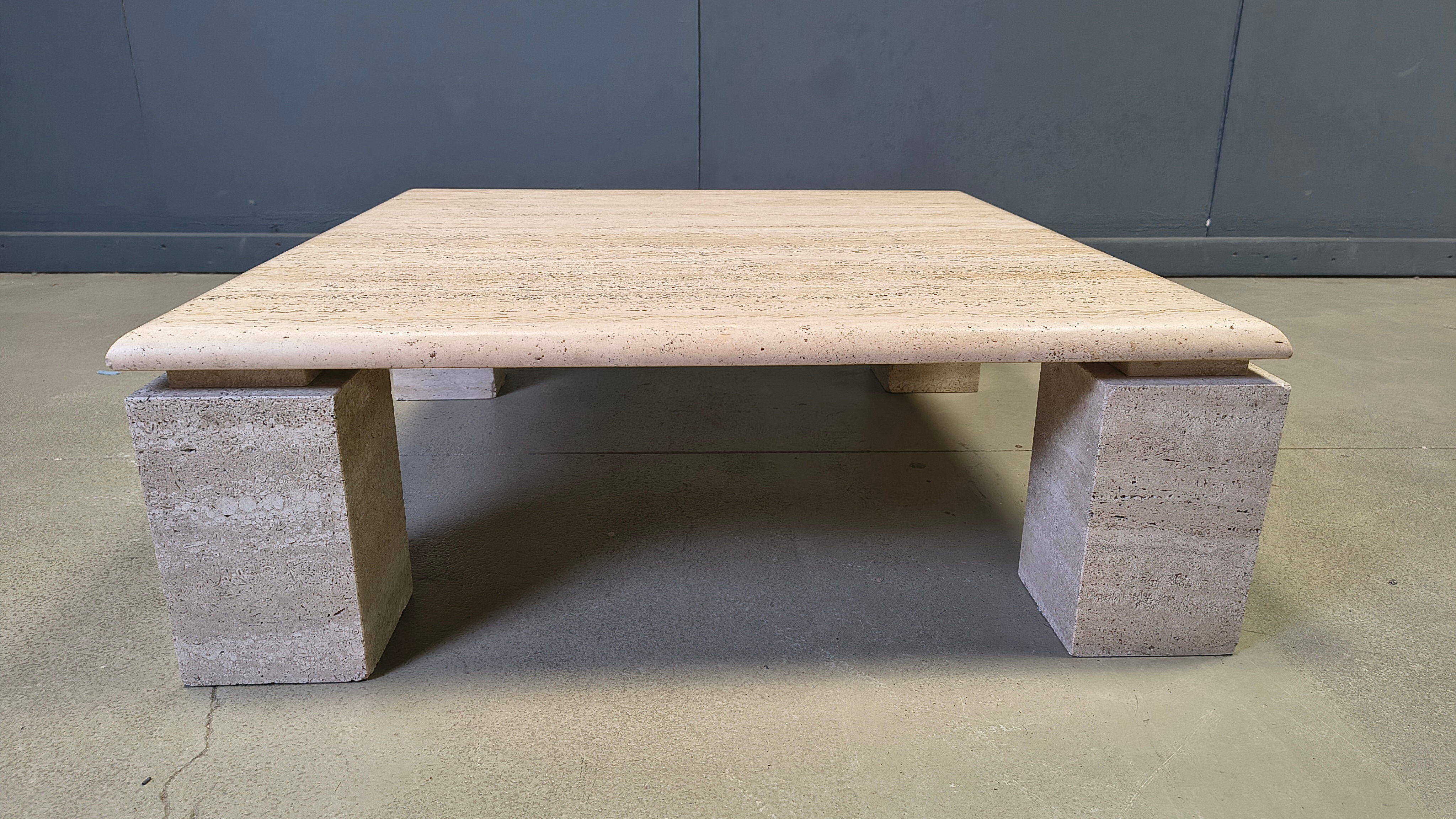Travertine coffee table 1970s, Italy
