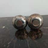silver-plated salt and pepper shakers - Art Deco period