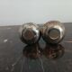 silver-plated salt and pepper shakers - Art Deco period