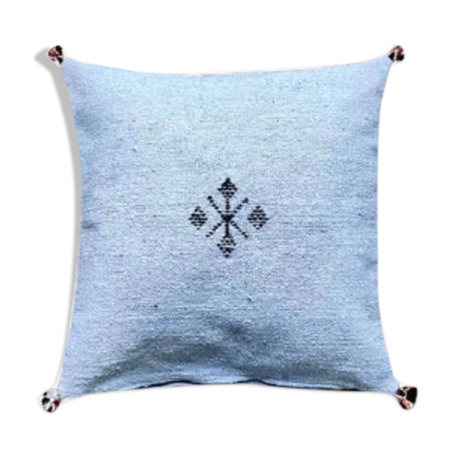 Moroccan sky blue cotton cushion