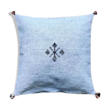 Moroccan sky blue cotton cushion