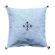 Coussin marocain bleu ciel en coton