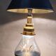 Delux gold and glass lamp desing 1970 to 80 removable with integrated light 68x40cm