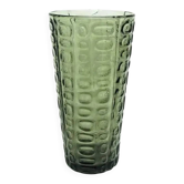 Modernist vase, green glass, Ząbkowice, Poland, 1970s