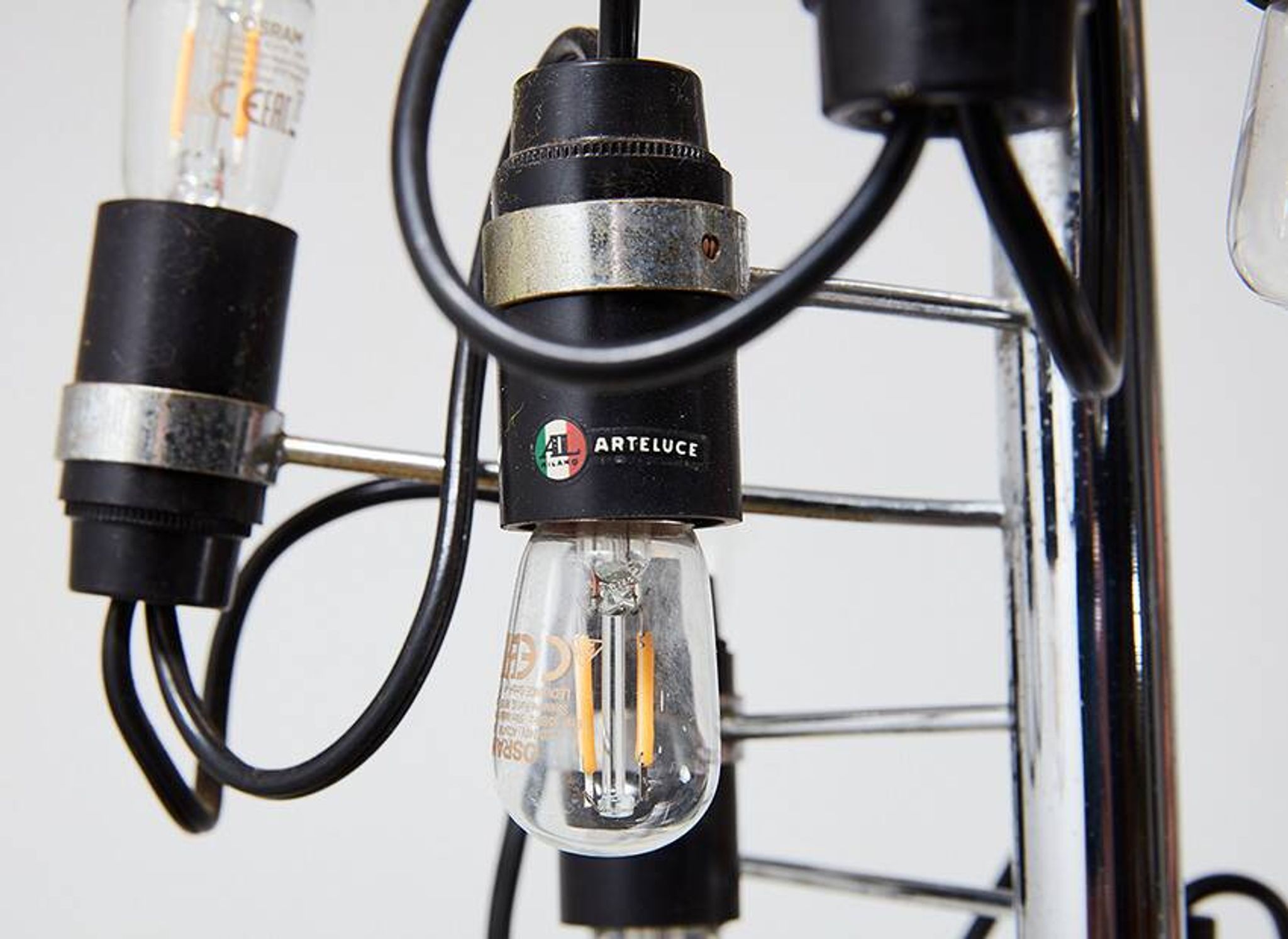 Gino Sarfatti Pair of Early Model 226 Wall Lights for Arteluce Italy 1959