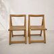 Paire de chaises pliantes cannage vintage