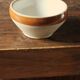 Small vintage two-tone stoneware salad bowl