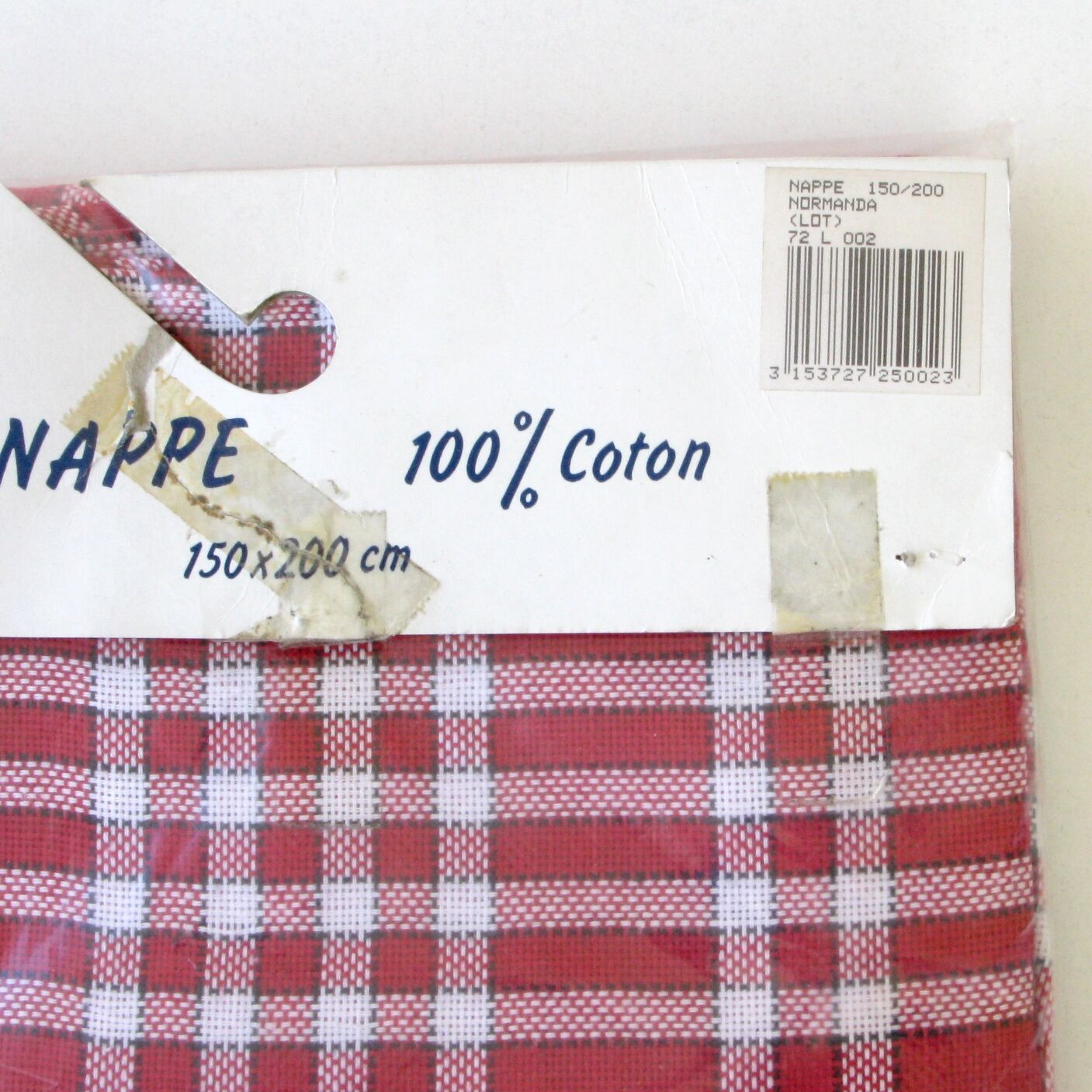Tablecloth bistro tiles red old vintage model Normanda - 150x200cm