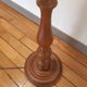 Carved wooden lamppost