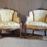 Pair of Louis XV style armchairs