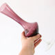 Vase en opaline violine et transparent, vintage