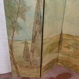 Screen with three painted leaves, 20th century