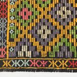 7x9 Yellow Green Handmade Wool Scandinavian Kilim Rug