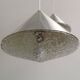 Set of 3 mid-century glass cone-shaped chandeliers, 1970s