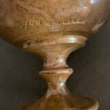 Ceramic standing cup signed Jean Marais, Vallauris, 1970