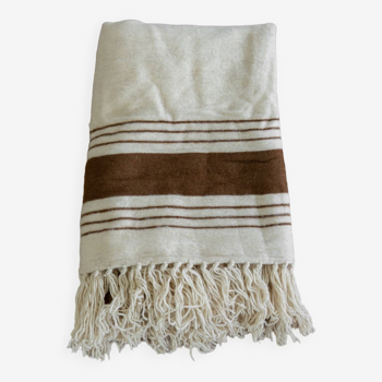 Moroccan wool blanket - Brown