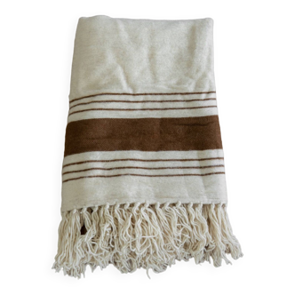 Moroccan wool blanket - Brown