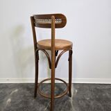 Bentwood Bar Stool with Cane Seat & Back