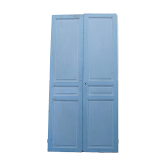 pair of large old wooden doors