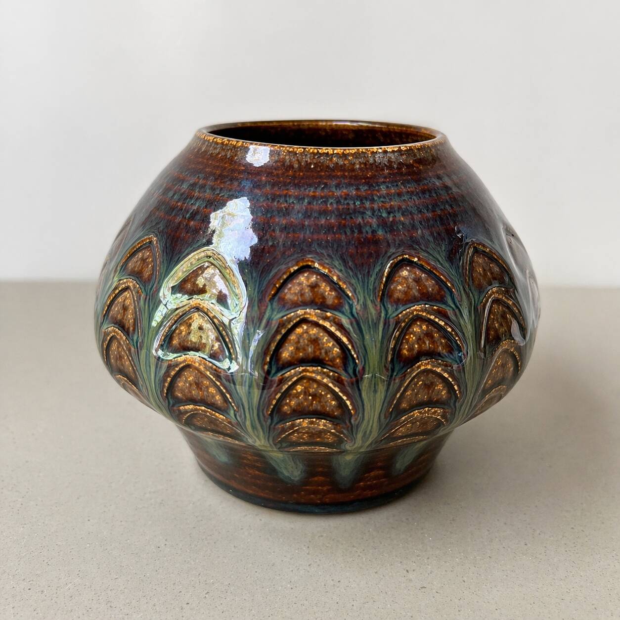 Vase scandinave vintage, Einar Johansen x Søholm, Danemark, 1960