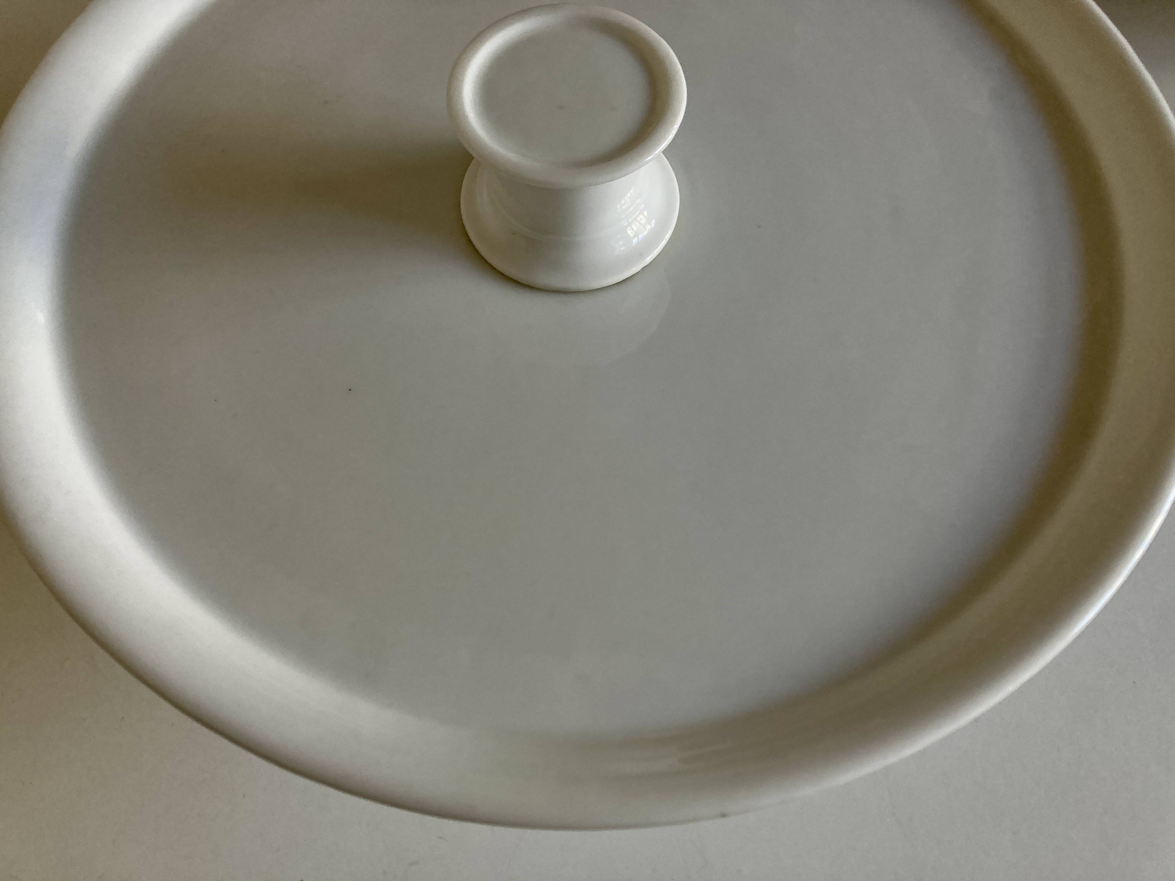 19th century XL office mounted plate, white earthenware display stand