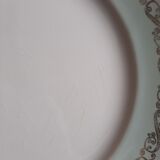 Flat earthenware plates with gilded edges