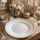 Antique serving platter in Sarreguemines earthenware.