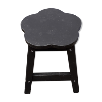 Black wooden stool