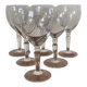 4 crystal wine glasses with stems