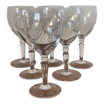 4 verres a vin verres à pied en cristal