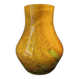 Petit vase pâte de verre orang jaune et vert fleurs des champs fleurs sechees