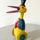 Old push toy, wooden stork