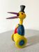 Old push toy, wooden stork
