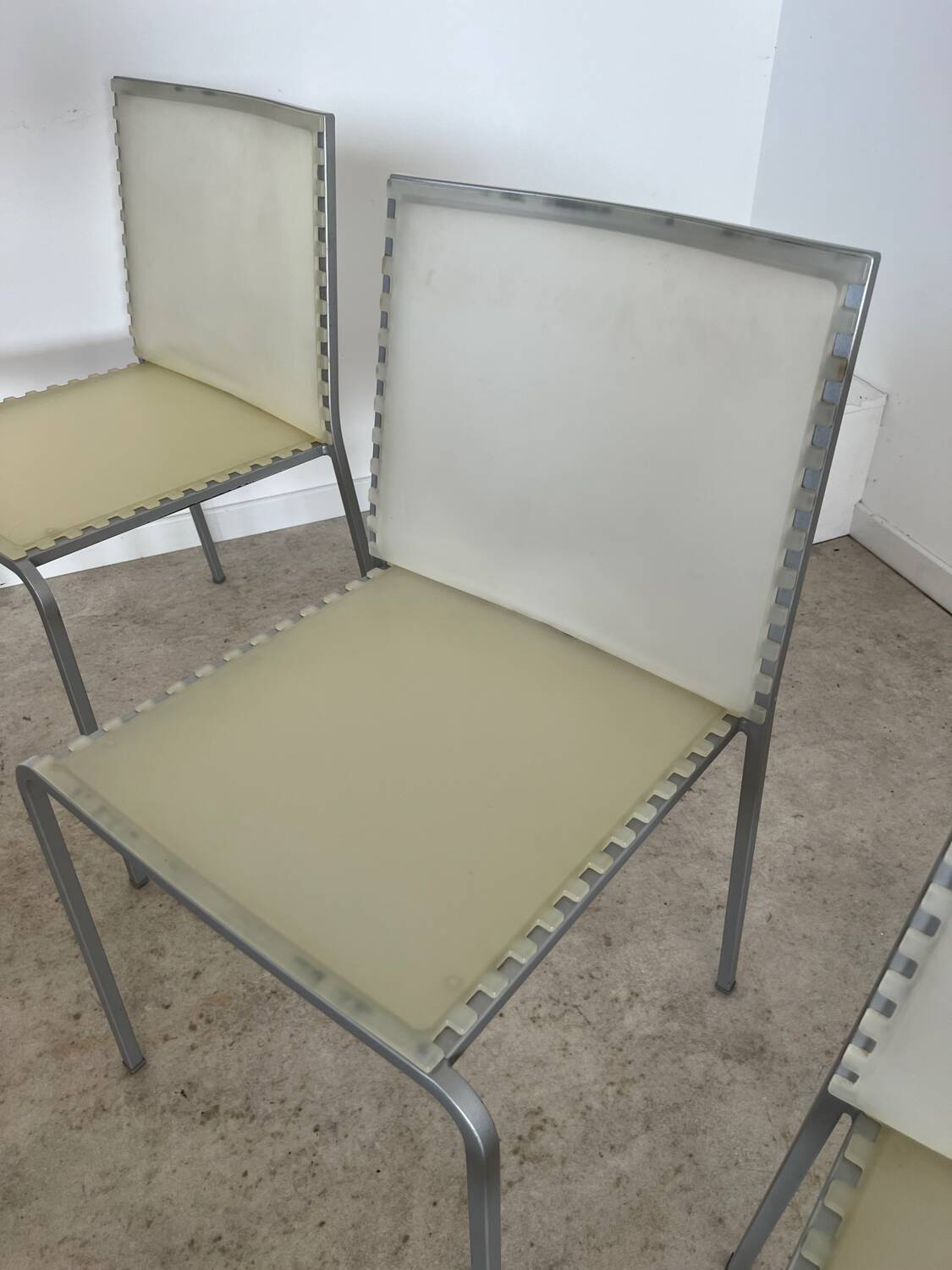 Lot 6 chaises modèle Zip design italien Marco Maran pour Desalto vintage chair