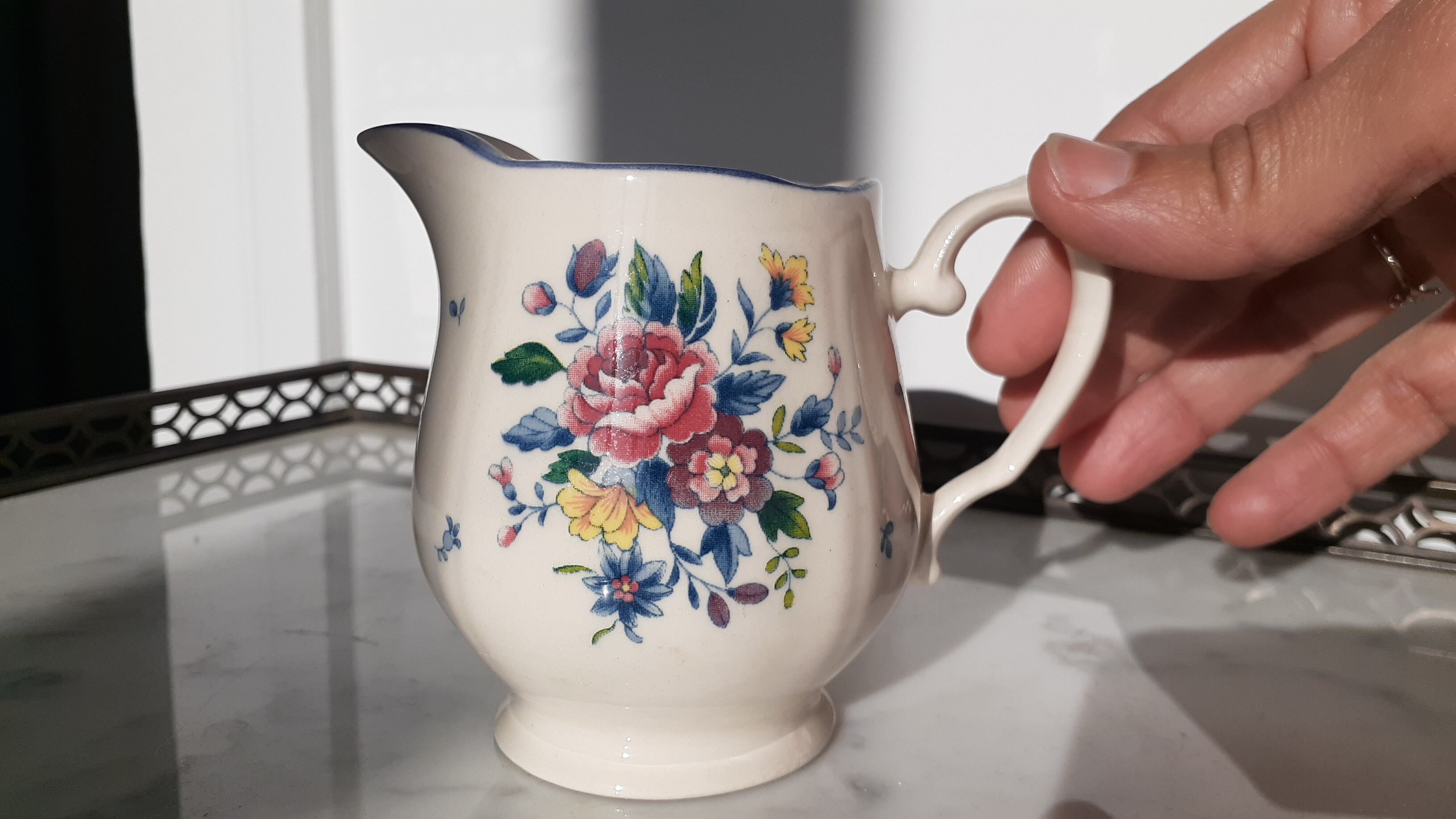 Flowery milk jug