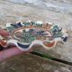 Traditional Romanian pottery bowl, signed Korond
