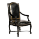 Lacquered and carved moulded wooden armchair